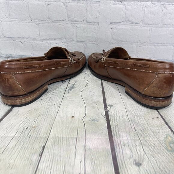 Cole Haan Loafer Shoes Men Size 9D Brown Leather Slip On Tassel Preppy Office - Picture 5 of 13